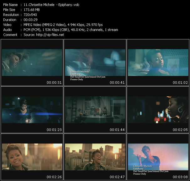 Chrisette Michele video ”Epiphany” from dvd ”Promo Only Express Video May 2009 Week 1” 