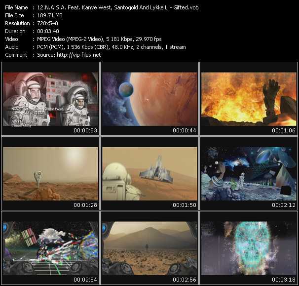 N.A.S.A. Feat. Kanye West, Santogold And Lykke Li video ”Gifted” from dvd ”Promo Only Express Video May 2009 Week 2” 