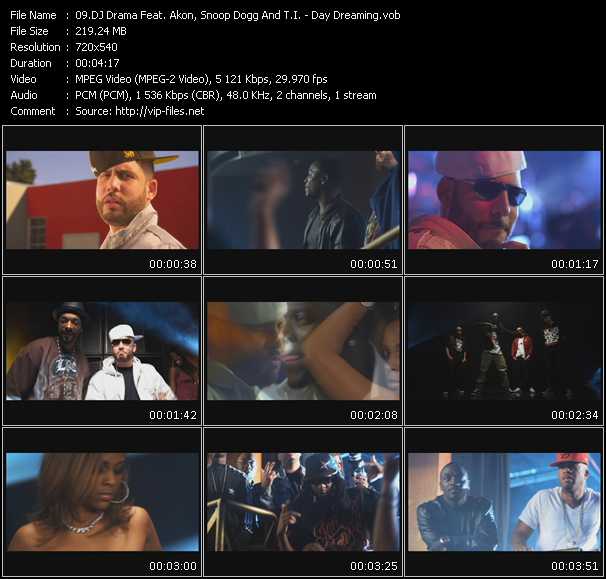 DJ Drama Feat. Akon, Snoop Dogg And T.I. video ”Day Dreaming” from dvd ”Promo Only Express Video May 2009 Week 4” 