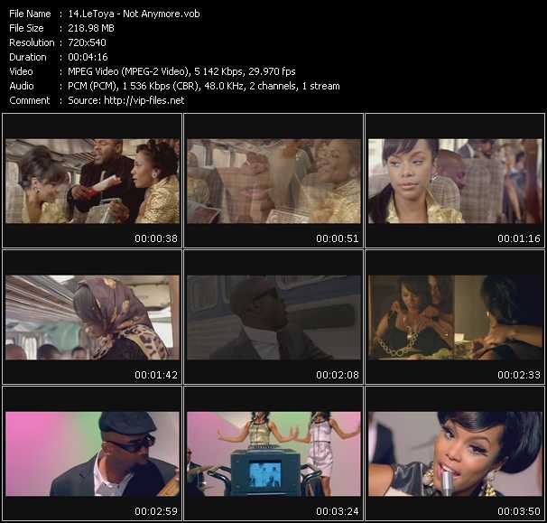 LeToya video ”Not Anymore” from dvd ”Promo Only Express Video May 2009 Week 4” 