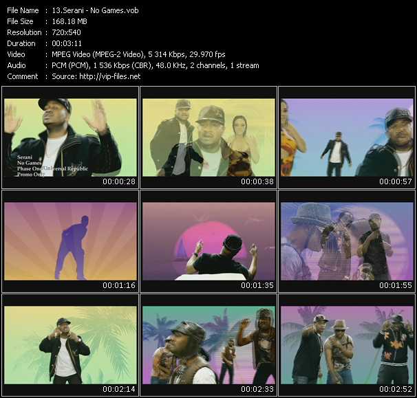 Serani video ”No Games” from dvd ”Promo Only Express Video May 2009 Week 3” 