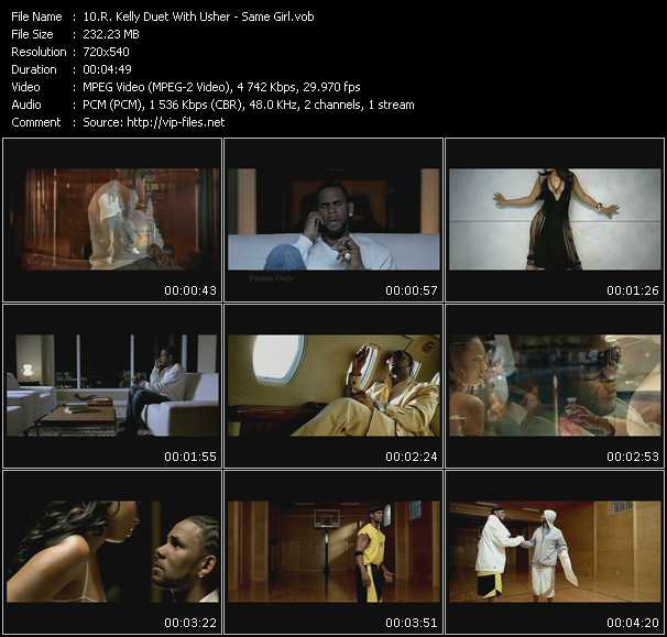 R. Kelly Duet With Usher video ”Same Girl” from dvd ”Promo Only Express Video July 2007 Week 3” 