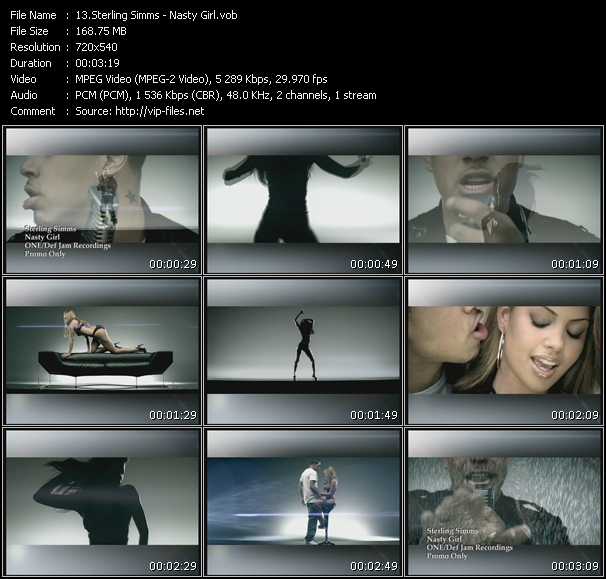 Sterling Simms video ”Nasty Girl” from dvd ”Promo Only Express Video June 2007 Week 4” 