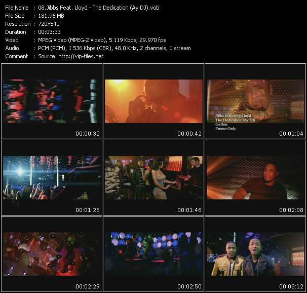 Jibbs Feat. Lloyd video ”The Dedication (Ay DJ)” from dvd ”Promo Only Express Video June 2009 Week 3” 
