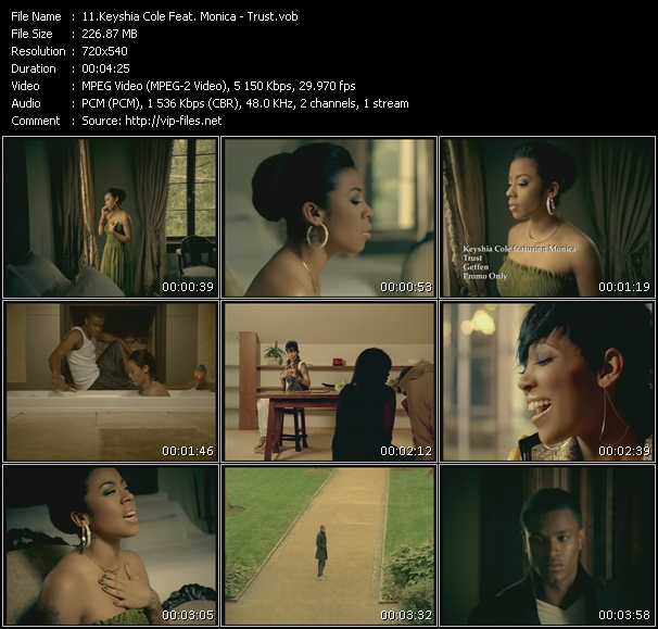 Keyshia Cole Feat. Monica video ”Trust” from dvd ”Promo Only Express Video June 2009 Week 3” 