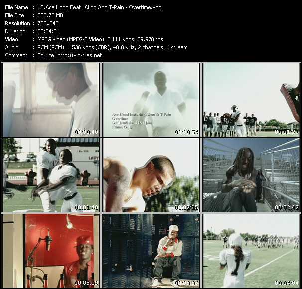 Ace Hood Feat. Akon And T-Pain video ”Overtime” from dvd ”Promo Only Express Video June 2009 Week 5” 
