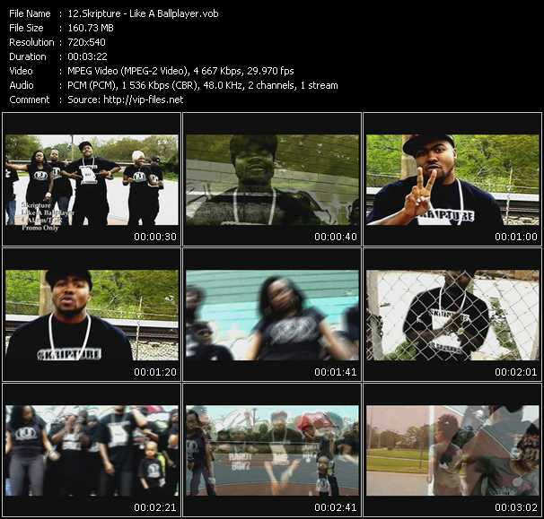 Skripture video ”Like A Ballplayer” from dvd ”Promo Only Express Video July 2009 Week 1” 