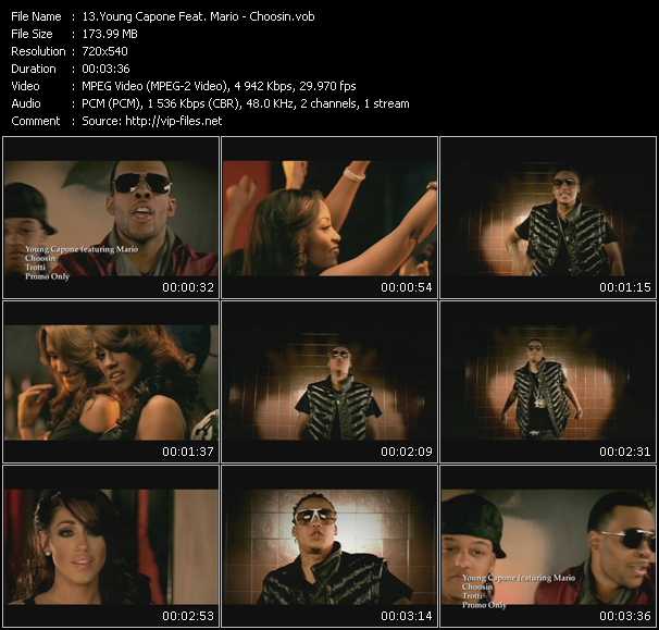 Young Capone Feat. Mario video ”Choosin” from dvd ”Promo Only Express Video July 2009 Week 4” 