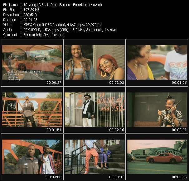 Yung LA Feat. Ricco Barrino video ”Futuristic Love” from dvd ”Promo Only Express Video August 2009 Week 2” 