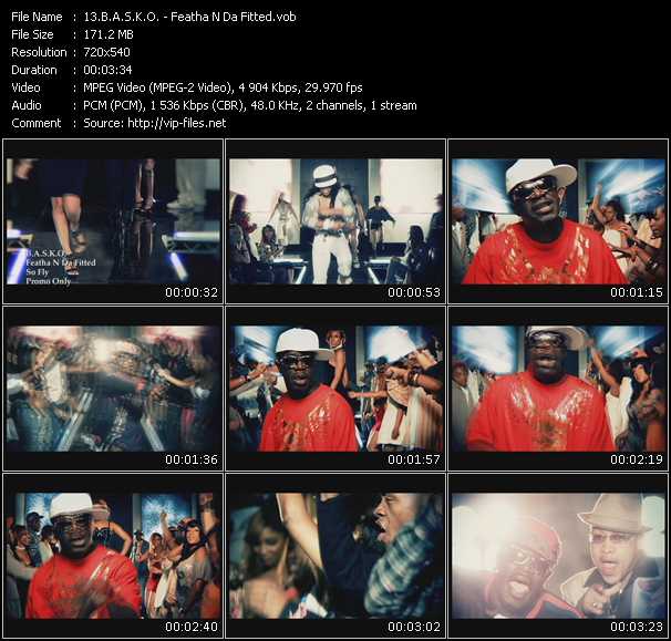 B.A.S.K.O. video ”Featha N Da Fitted” from dvd ”Promo Only Express Video August 2009 Week 2” 