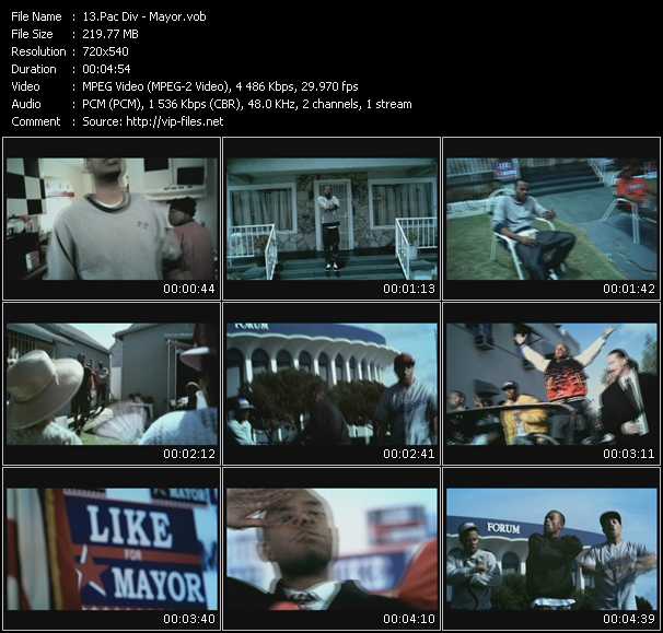 Pac Div video ”Mayor” from dvd ”Promo Only Express Video September 2009 Week 1” 