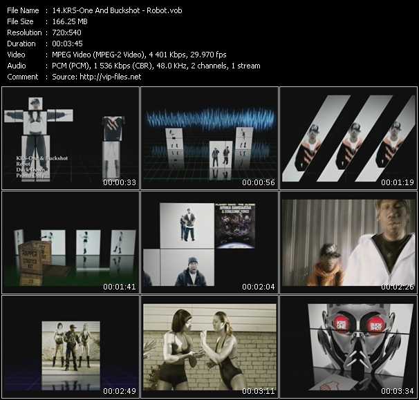 KRS-One And Buckshot video ”Robot” from dvd ”Promo Only Express Video September 2009 Week 1” 