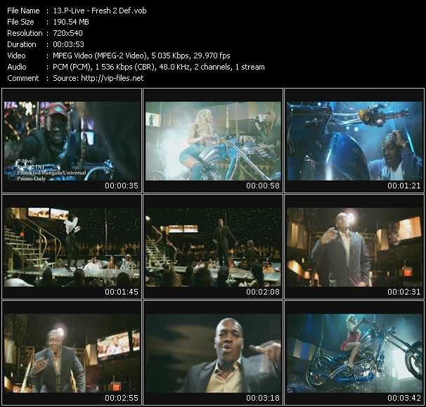 P-Live video ”Fresh 2 Def” from dvd ”Promo Only Express Video September 2009 Week 2” 