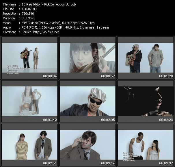 Raul Midon video ”Pick Somebody Up” from dvd ”Promo Only Express Video October 2007 Week 2” 