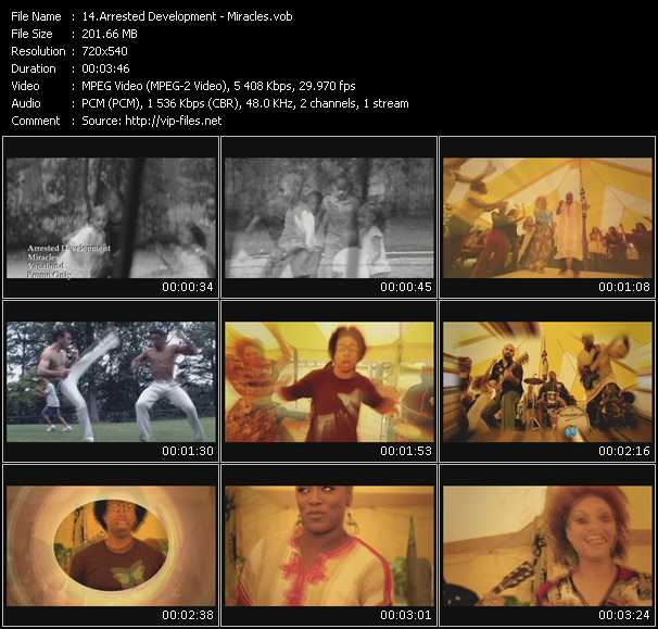 Arrested Development video ”Miracles” from dvd ”Promo Only Express Video November 2007 Week 4” 