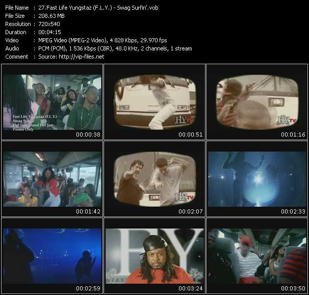 Fast Life Yungstaz (F.L.Y.) video ”Swag Surfin'” from dvd ”Promo Only Hot Video July 2009” 