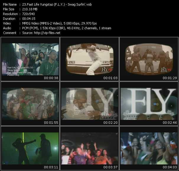Fast Life Yungstaz (F.L.Y.) video ”Swag Surfin'” from dvd ”Promo Only Hot Video September 2009” 