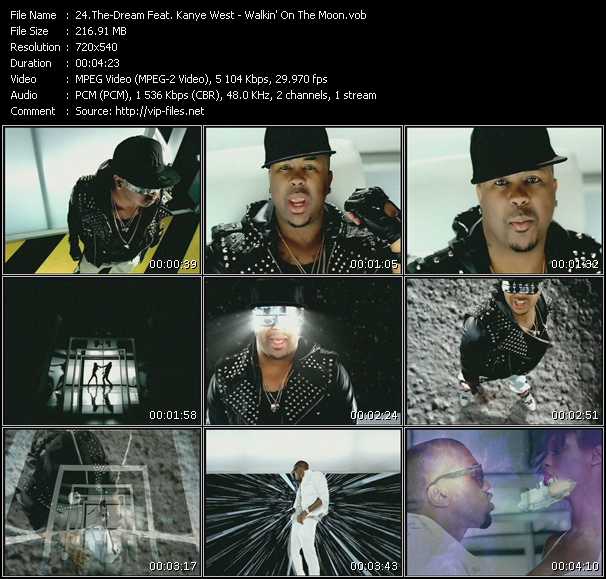 The-Dream Feat. Kanye West video ”Walkin' On The Moon” from dvd ”Promo Only Hot Video September 2009” 