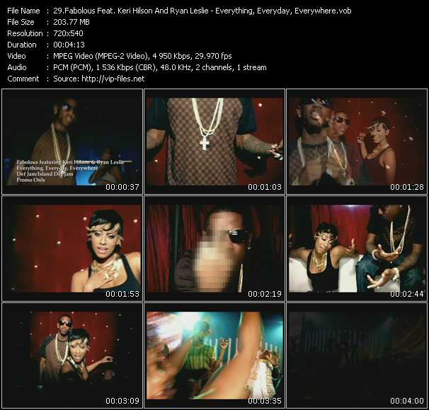 Fabolous Feat. Keri Hilson And Ryan Leslie video ”Everything, Everyday, Everywhere” from dvd ”Promo Only Hot Video October 2009” 