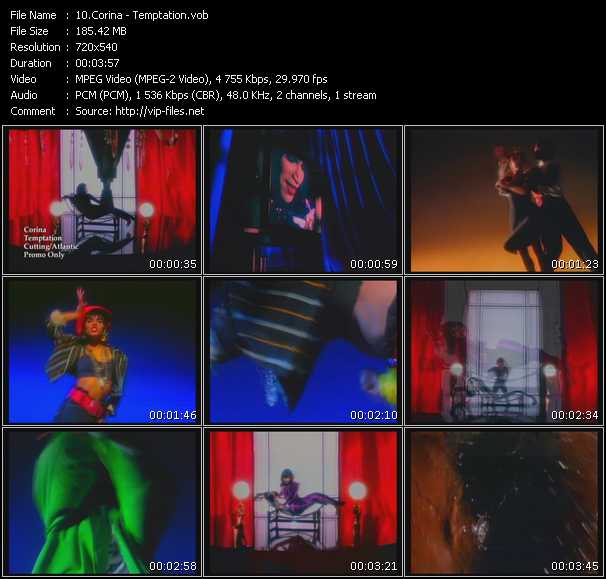 Corina video ”Temptation” from dvd ”Promo Only Old Skool Vol.5” 