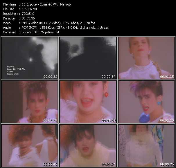 Expose video ”Come Go With Me” from dvd ”Promo Only Old Skool Vol.5” 