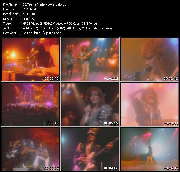 Teena Marie video ”Lovergirl” from dvd ”Promo Only Old Skool Vol.5” 