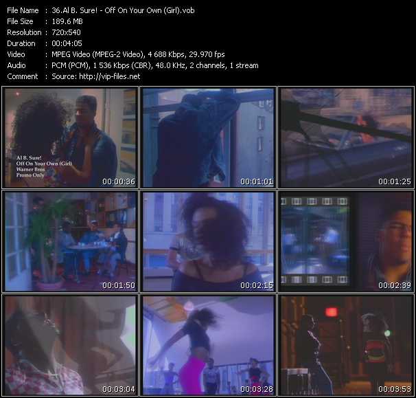 Al B. Sure! video ”Off On Your Own (Girl)” from dvd ”Promo Only Old Skool Vol.5” 