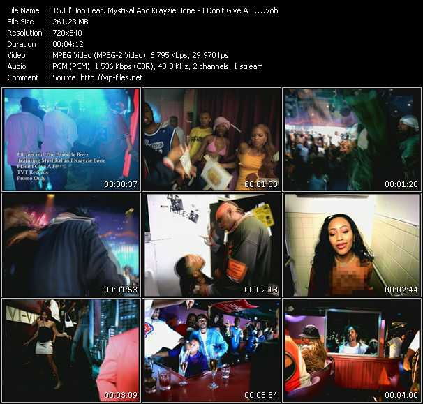 Lil Jon Feat. Mystikal And Krayzie Bone video ”I Don't Give A F...” from dvd ”Promo Only Urban Video April 2003” 