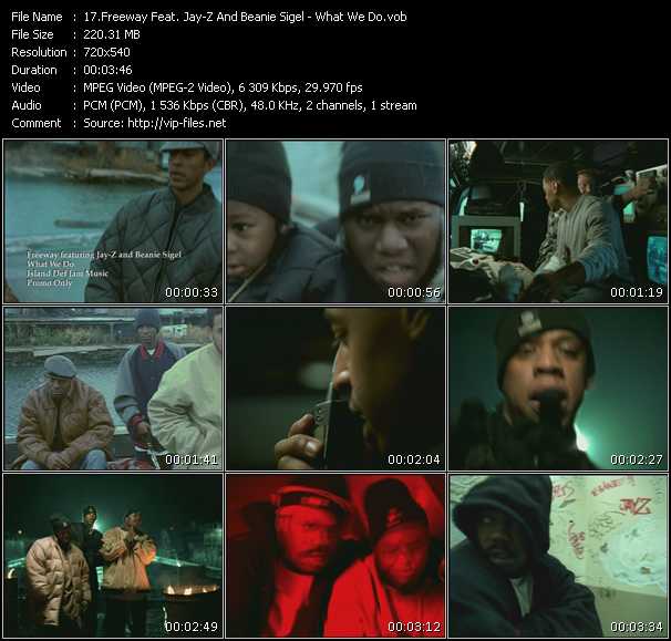 Freeway Feat. Jay-Z And Beanie Sigel video ”What We Do” from dvd ”Promo Only Urban Video April 2003” 