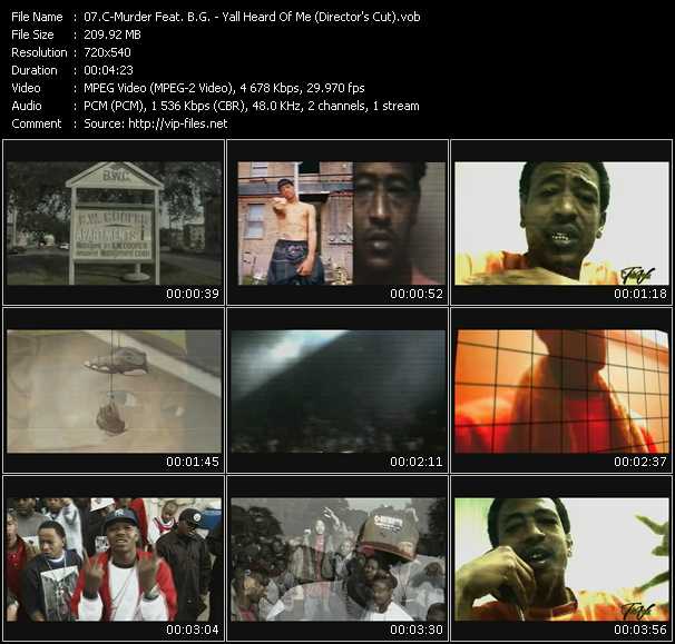 C-Murder Feat. B.G. video ”Yall Heard Of Me (Director's Cut)” from dvd ”Promo Only Urban Video May 2005” 