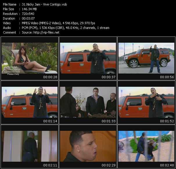 Nicky Jam video ”Vive Contigo” from dvd ”Promo Only Urban Video May 2005” 