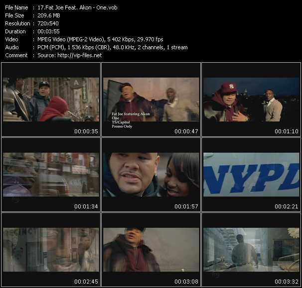 Fat Joe Feat. Akon video ”One” from dvd ”Promo Only Urban Video May 2009” 