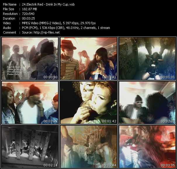Electrik Red video ”Drink In My Cup” from dvd ”Promo Only Urban Video May 2009” 