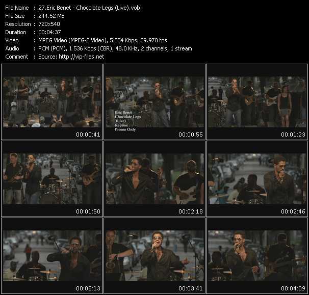 Eric Benet video ”Chocolate Legs (Live)” from dvd ”Promo Only Urban Video May 2009” 
