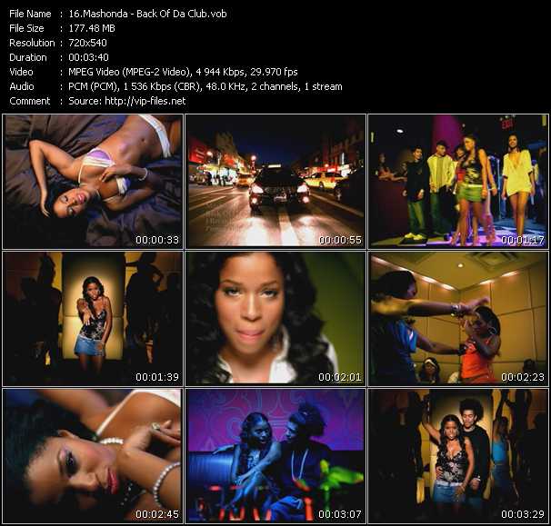 Mashonda video ”Back Of Da Club” from dvd ”Promo Only Urban Video June 2005” 