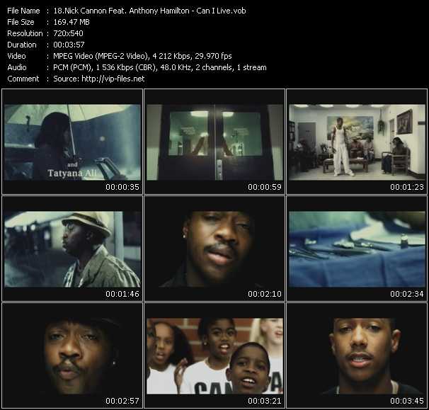 Nick Cannon Feat. Anthony Hamilton video ”Can I Live?” from dvd ”Promo Only Urban Video June 2005” 