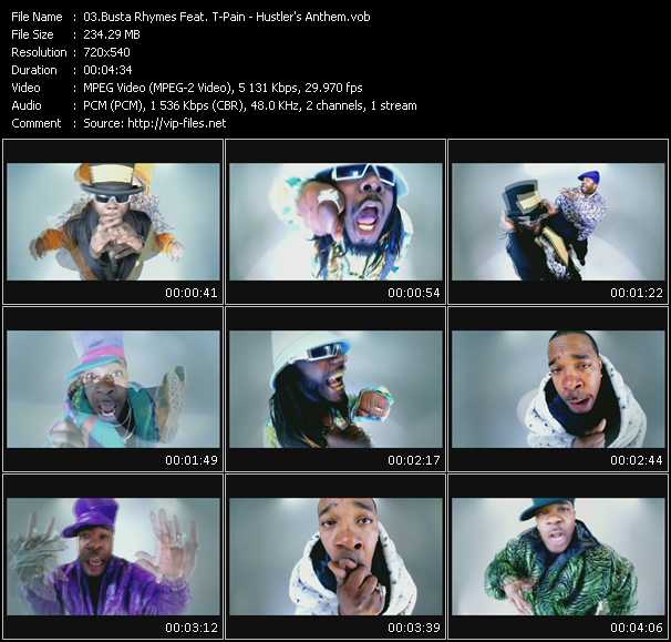 Busta Rhymes Feat. T-Pain video ”Hustler's Anthem” from dvd ”Promo Only Urban Video June 2009” 