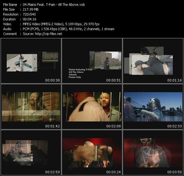 Maino Feat. T-Pain video ”All The Above” from dvd ”Promo Only Urban Video June 2009” 