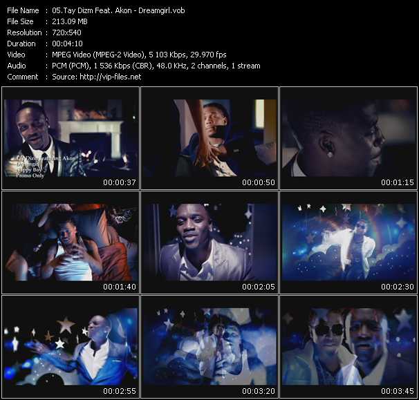 Tay Dizm Feat. Akon video ”Dreamgirl” from dvd ”Promo Only Urban Video June 2009” 