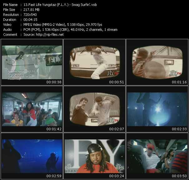 Fast Life Yungstaz (F.L.Y.) video ”Swag Surfin'” from dvd ”Promo Only Urban Video June 2009” 