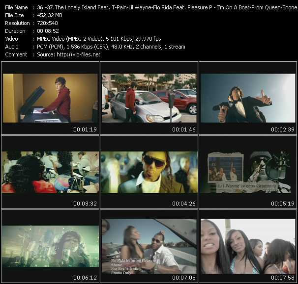 Lonely Island Feat. T-Pain - Lil Wayne - Flo Rida Feat. Pleasure P video ”I'm On A Boat - Prom Queen - Shone” from dvd ”Promo Only Urban Video June 2009” 