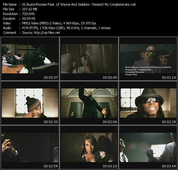 Busta Rhymes Feat. Lil Wayne And Jadakiss video ”Respect My Conglomerate” from dvd ”Promo Only Urban Video July 2009” 