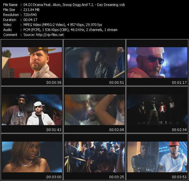 DJ Drama Feat. Akon, Snoop Dogg And T.I. video ”Day Dreaming” from dvd ”Promo Only Urban Video July 2009” 