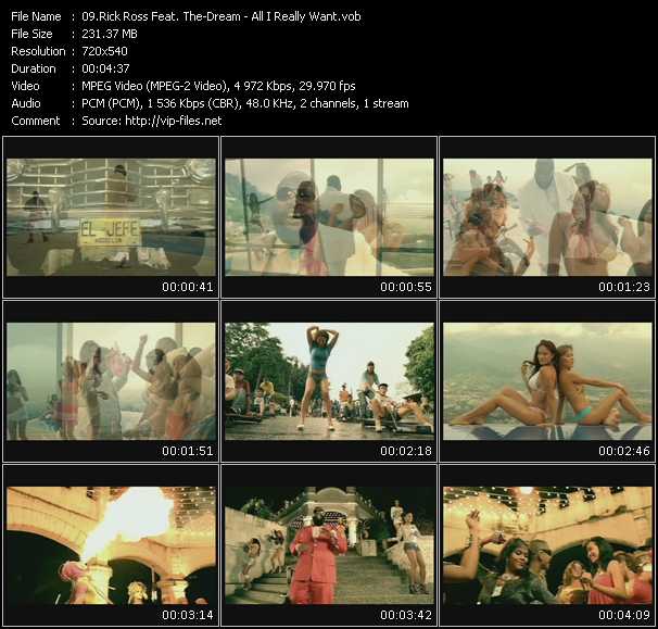 Rick Ross Feat. The-Dream video ”All I Really Want” from dvd ”Promo Only Urban Video July 2009” 