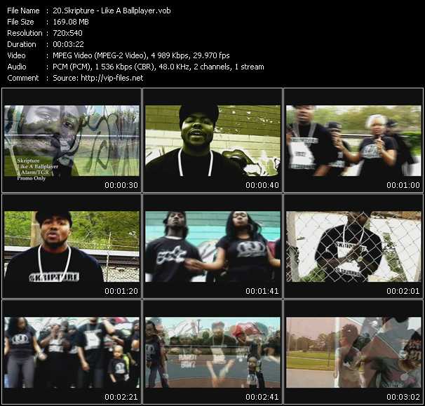 Skripture video ”Like A Ballplayer” from dvd ”Promo Only Urban Video July 2009” 