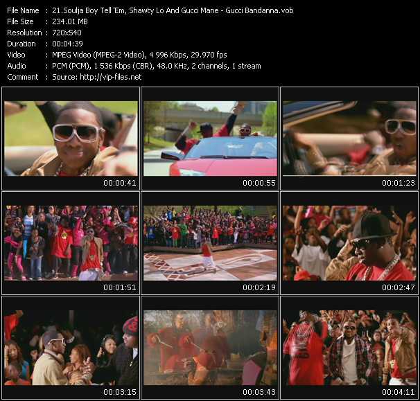 Soulja Boy Tell'Em, Shawty Lo And Gucci Mane video ”Gucci Bandanna” from dvd ”Promo Only Urban Video July 2009” 