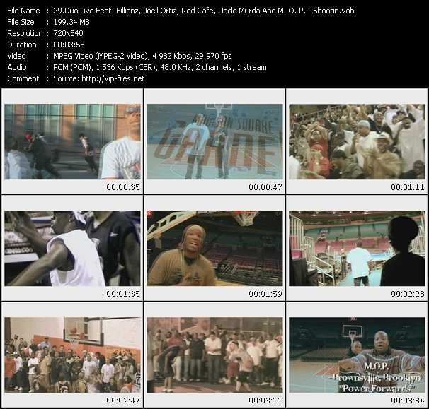 Duo Live Feat. Billionz, Joell Ortiz, Red Cafe, Uncle Murda And M. O. P. video ”Shootin” from dvd ”Promo Only Urban Video July 2009” 
