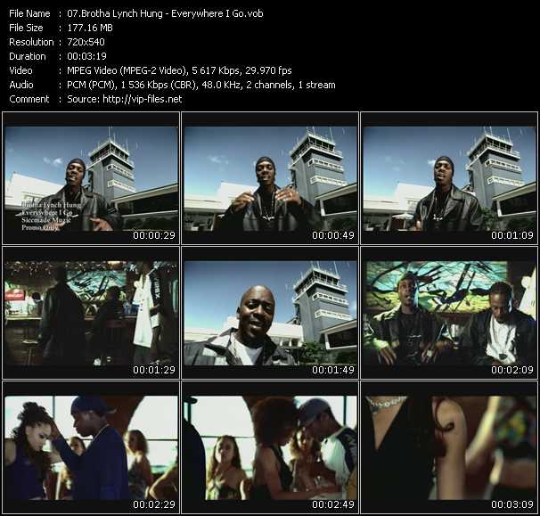 Brotha Lynch Hung video ”Everywhere I Go” from dvd ”Promo Only Urban Video August 2003” 