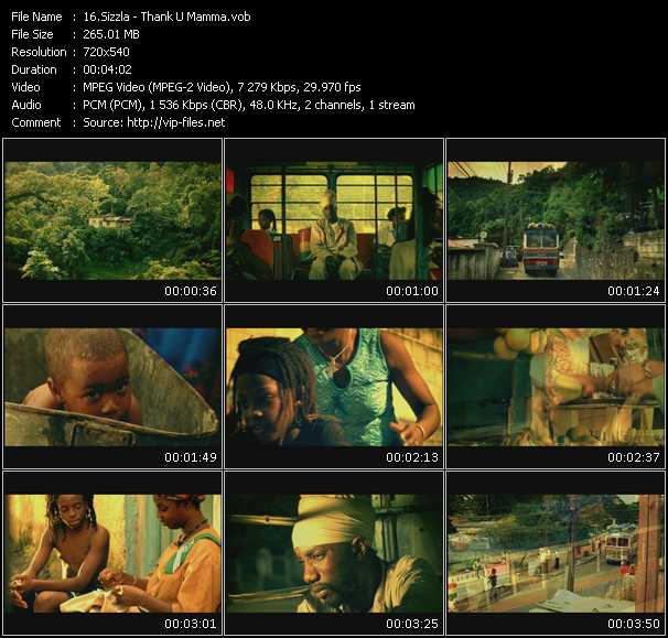 Sizzla video ”Thank U Mamma” from dvd ”Promo Only Urban Video August 2003” 