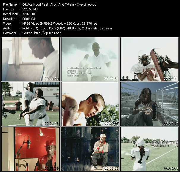 Ace Hood Feat. Akon And T-Pain video ”Overtime” from dvd ”Promo Only Urban Video August 2009” 